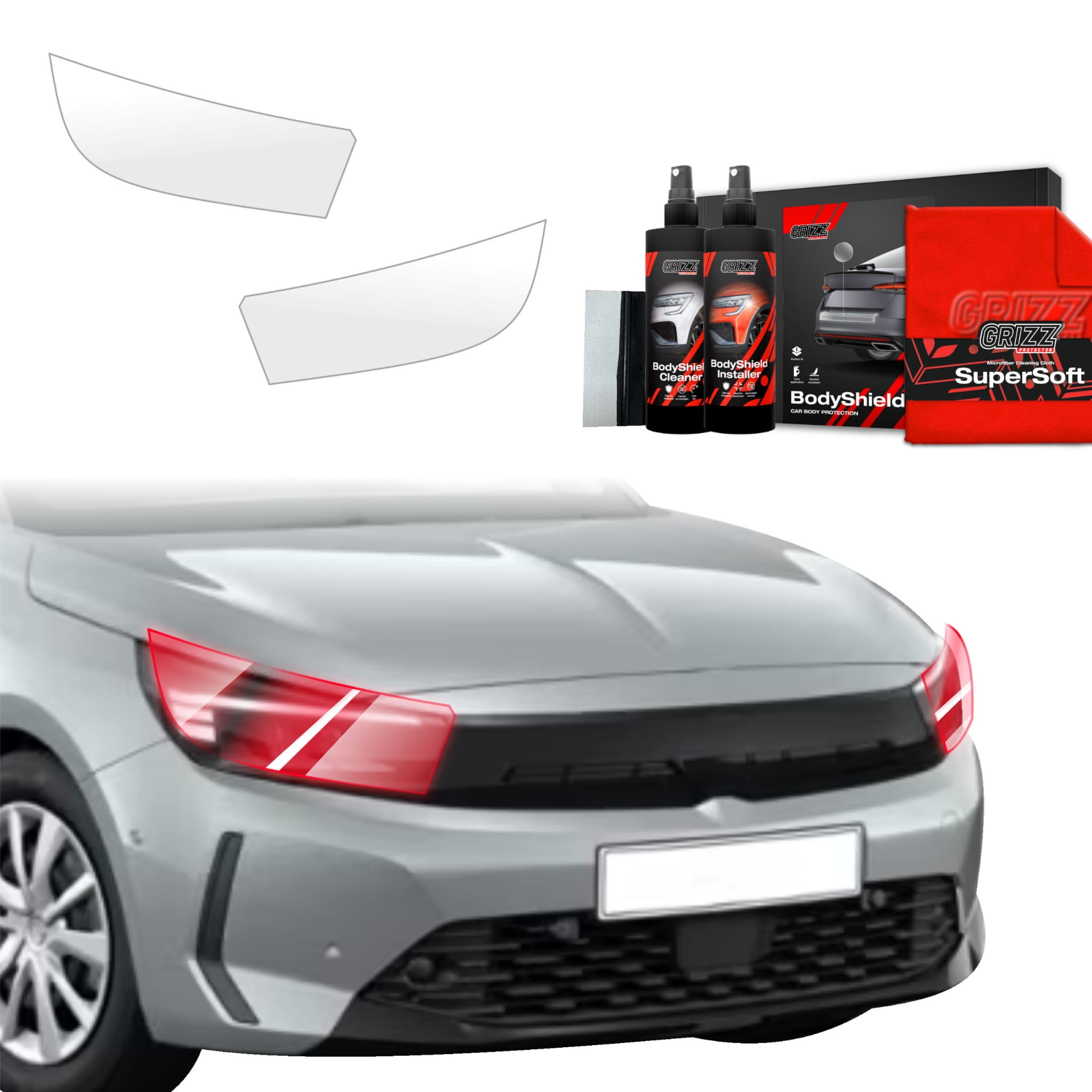 2w1 Folia ochronna Grizz Protector na lampy do Opel Corsa (2023-2026)