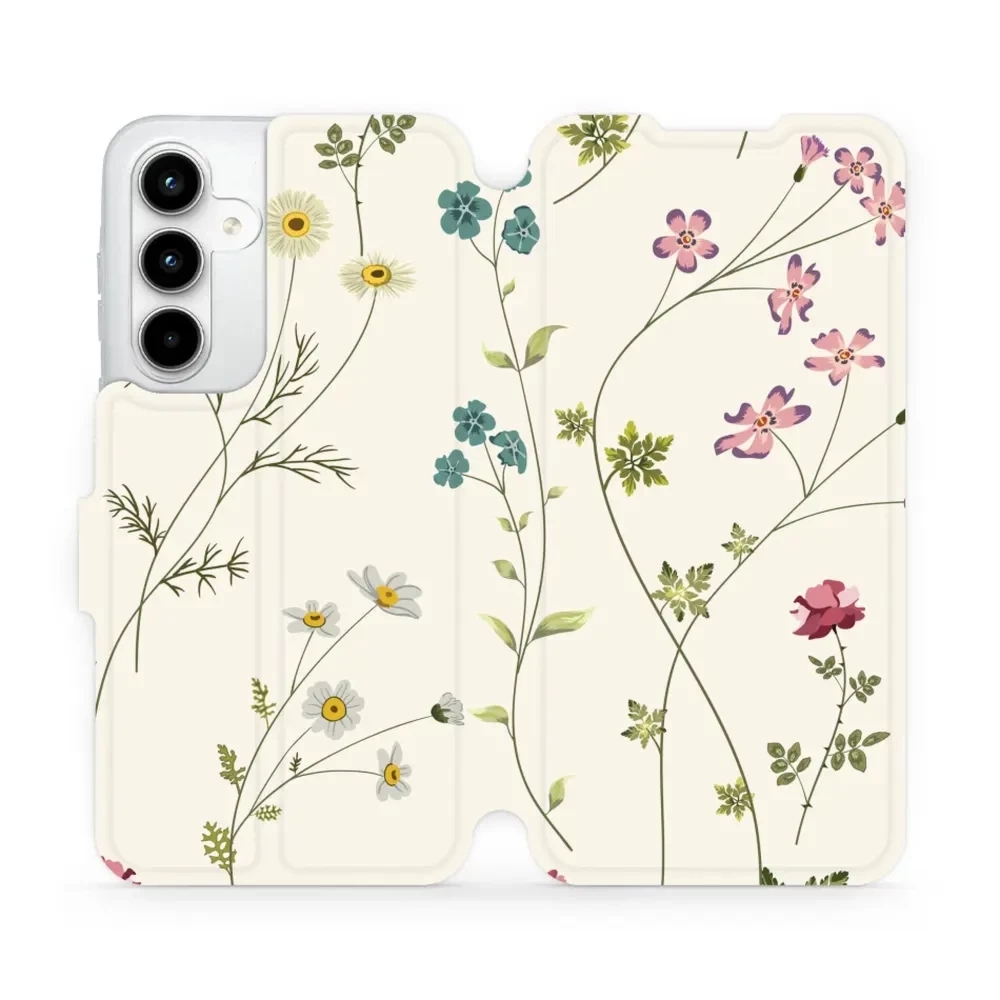 Etui z klapką do Galaxy A35 5G, Mobiwear Book, polne kwiaty