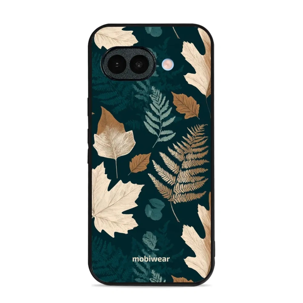 Etui ochronne do Google Pixel 10a, Mobiwear Glossy Case, zielnik z liści i paproci
