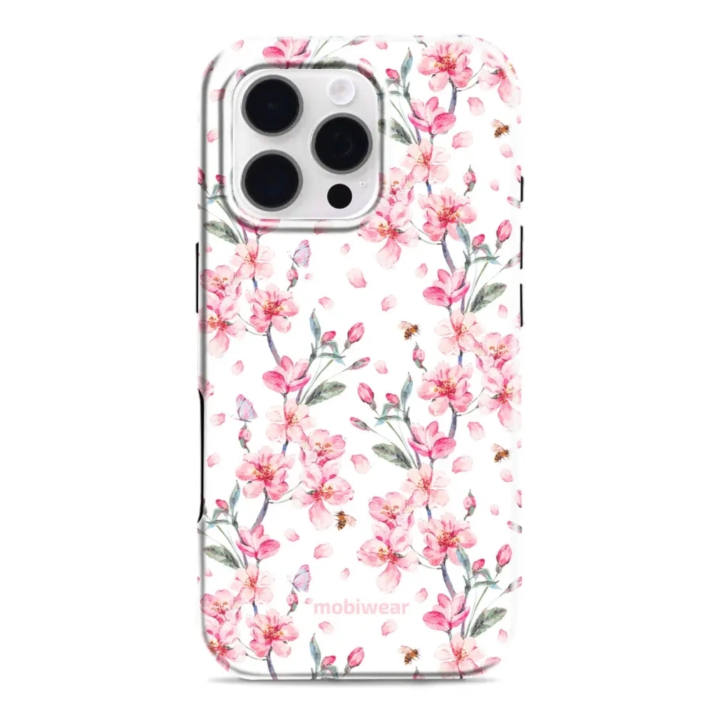 Etui ochronne do iPhone 16 Pro, Mobiwear Elite Pro, japoński bukiet