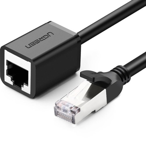 Image of Kabel internetowy / przedłużacz Ugreen Ethernet RJ45 Cat 6 FTP 1000 Mbps, 2m, czarny