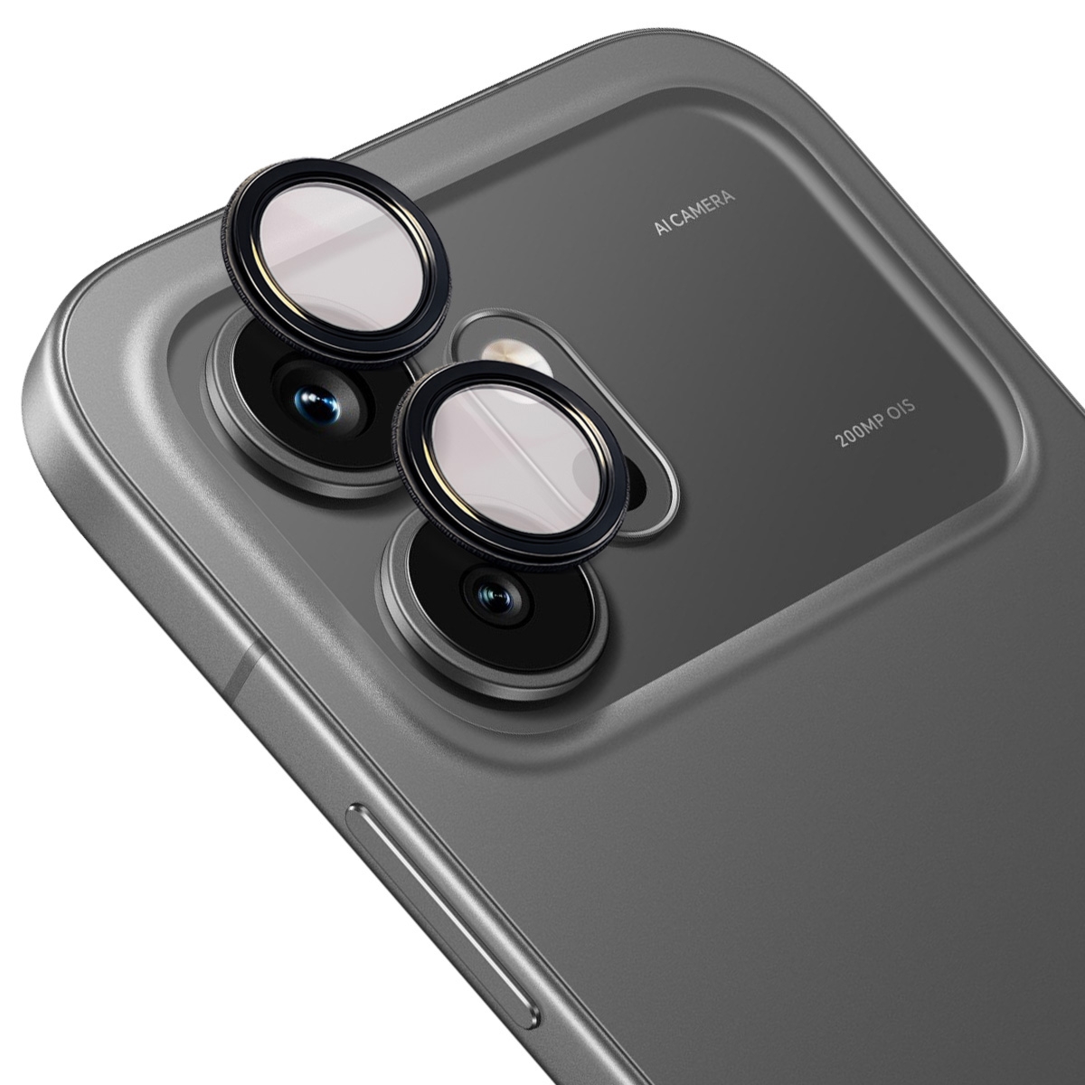 Szkło na aparat Bizon Glass Snap Lens do Honor 600 5G, 1 zestaw, czarna ramka