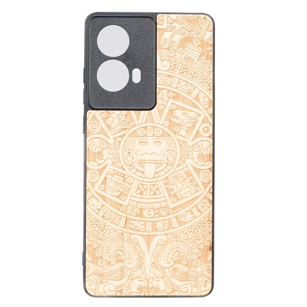 Drewniane etui do Motorola Moto G85 5G, Bewood Kalendarz Aztecki Aniegre