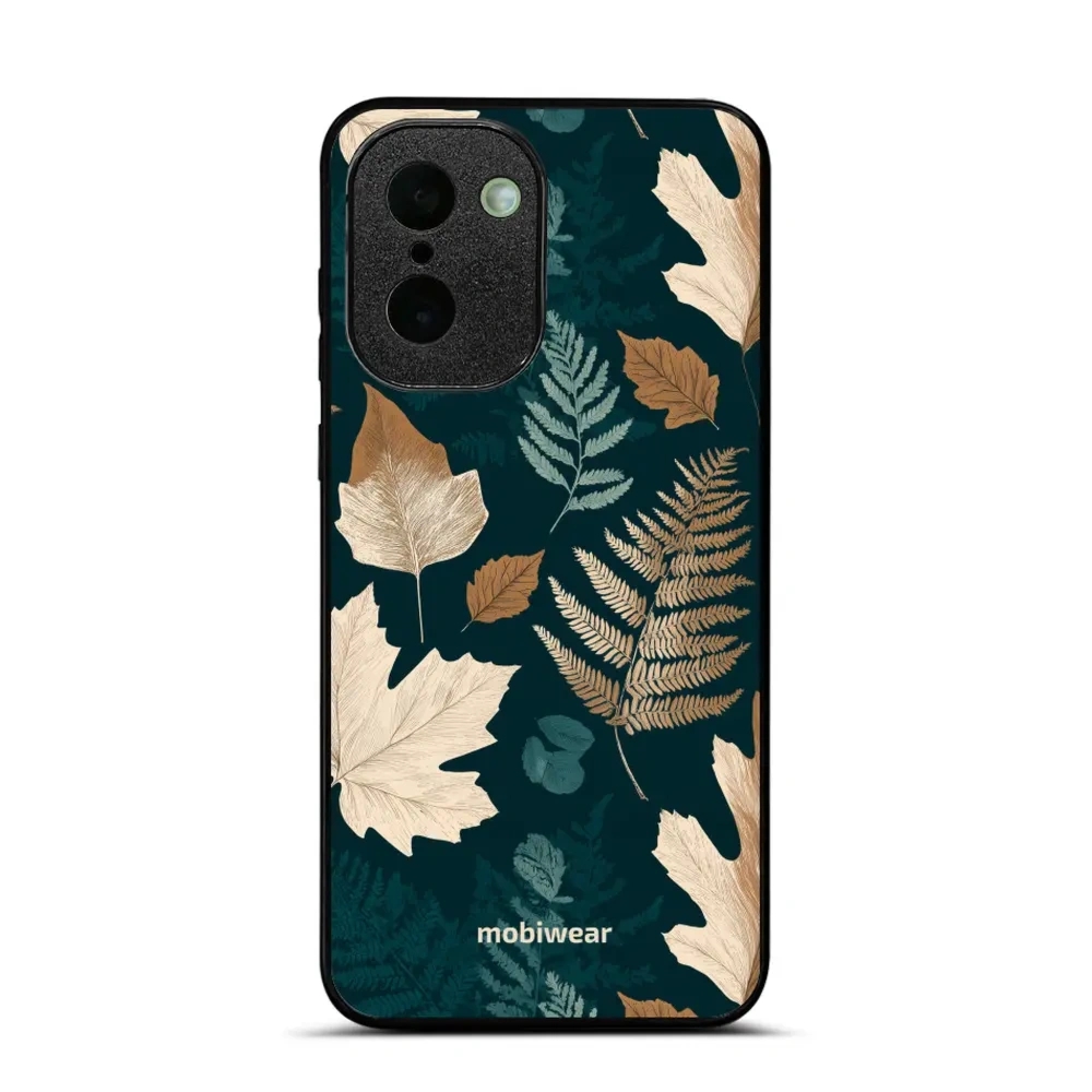 Etui ochronne do OnePlus 15R, Mobiwear Glossy Case, zielnik z liści i paproci