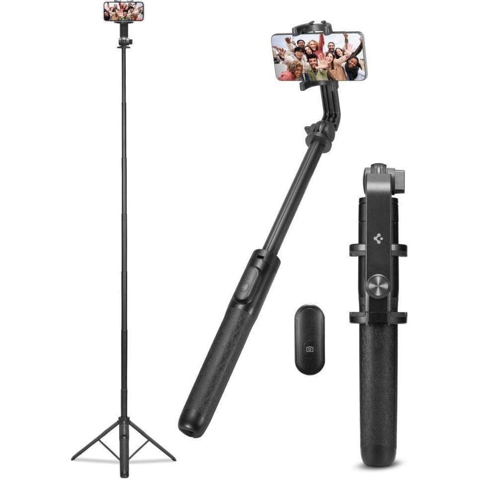 OUTLET: Uchwyt, kijek, statyw Spigen S560W Bluetooth Selfie Stick Tripod, czarny
