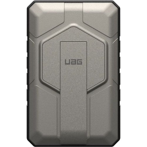 Image of Powerbank indukcyjny Urban Armor Gear Rugged 10000mAh, magnetyczny do MagSafe + kabel USB-C, czarno-tytanowy