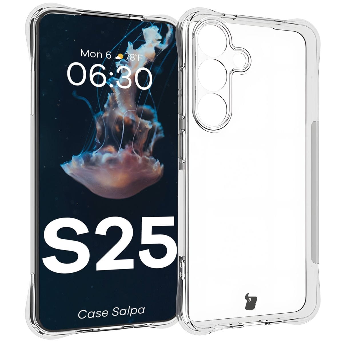 Elastyczne etui Bizon Case Salpa do Galaxy S25, przezroczyste