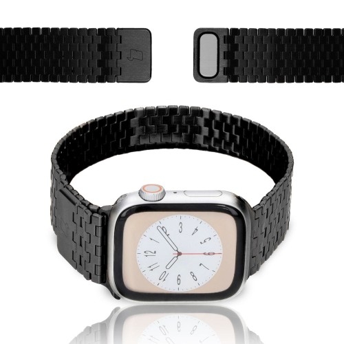 Image of Pasek ze stali nierdzewnej Bizon Strap Watch Titanium do Apple Watch 38/40/41/42mm, czarny