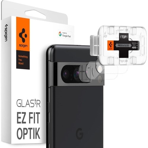 Image of Szkło na aparat Spigen Glas.tR Ez Fit Optik 2-Pack do Google Pixel 8 Pro, przezroczyste