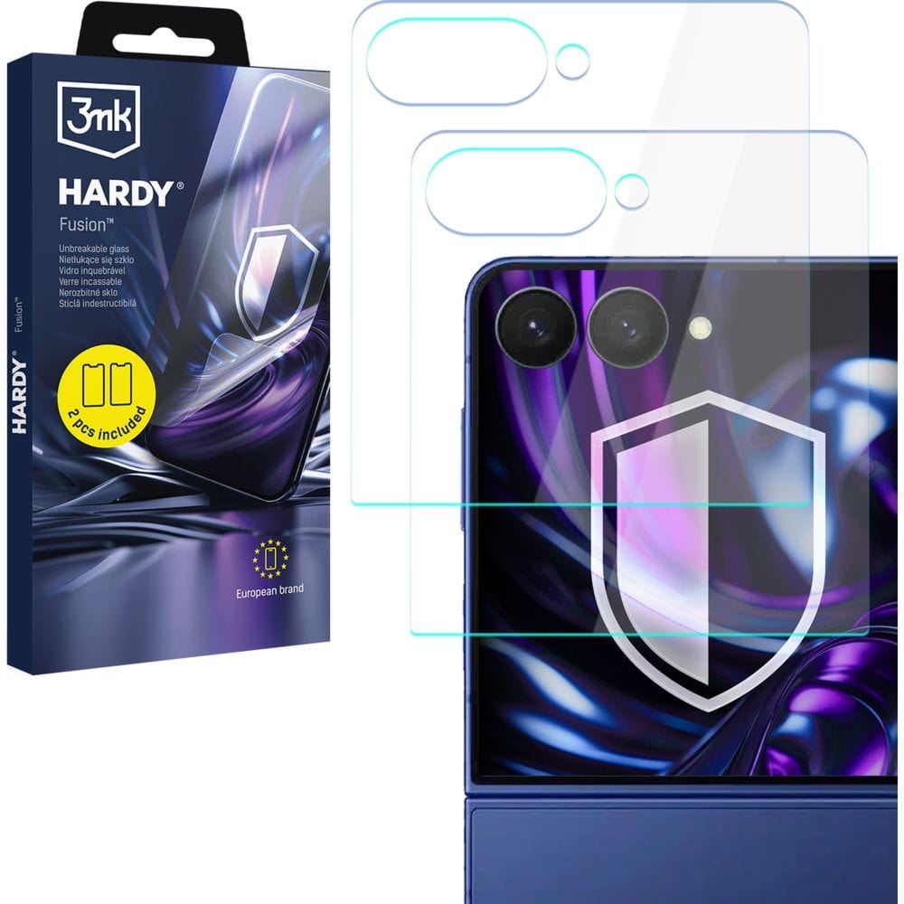 OUTLET: Szkło hybrydowe, 3mk Hardy Fusion do Galaxy Z Flip7, 2 szt