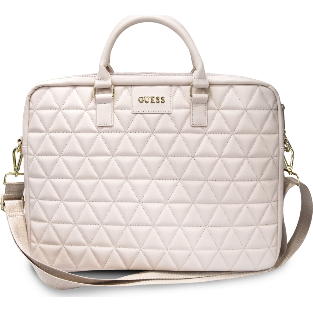 Torba na laptopa Guess Quilted Bag Laptopy do 15”, różowa
