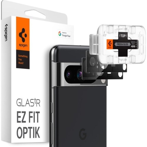 Image of Szkło na aparat Spigen Glas.tR Ez Fit Optik 2-Pack do Google Pixel 8, czarne