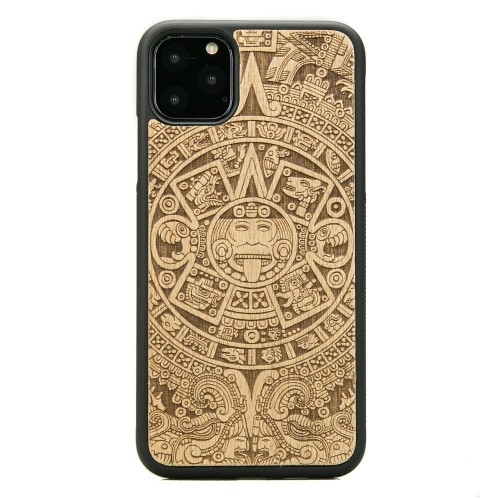 Image of Drewniane etui do iPhone 11 Pro Max, Bewood Kalendarz Aztecki Aniegre