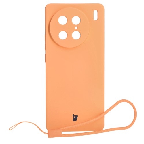 Image of Etui Bizon Case Silicone Sq do VIVO X90 Pro, pomarańczowe