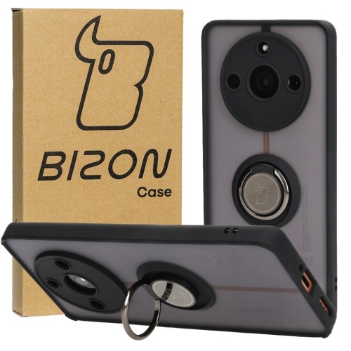 Image of Etui Bizon Case Hybrid Ring do Realme 11 Pro / 11 Pro+, czarne
