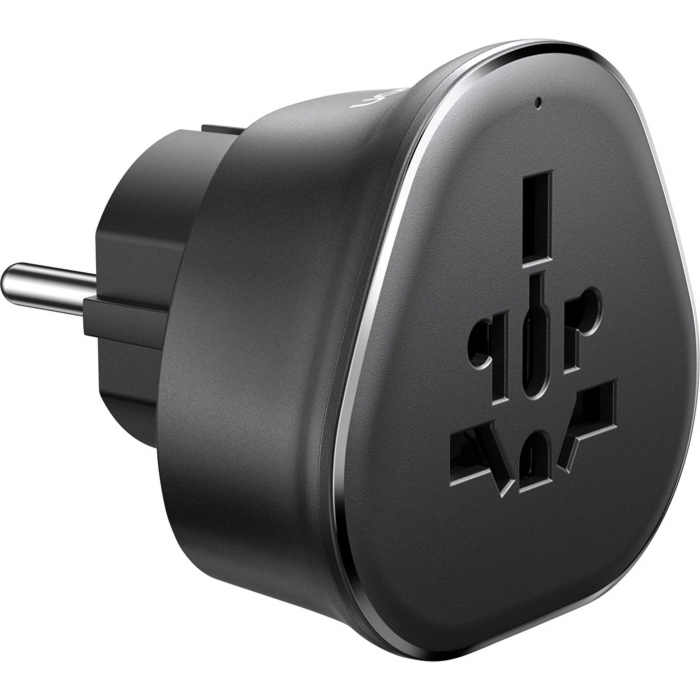 Adapter podróżny, przejściówka Ugreen S500, Schuko 10A do wtyczek UK / USA / EU, czarny