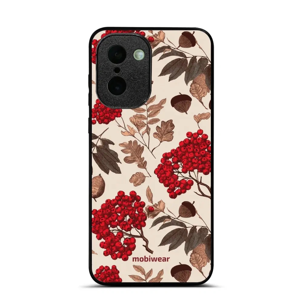 Etui ochronne do OnePlus 15R, Mobiwear Glossy Case, jarzębina na ecru