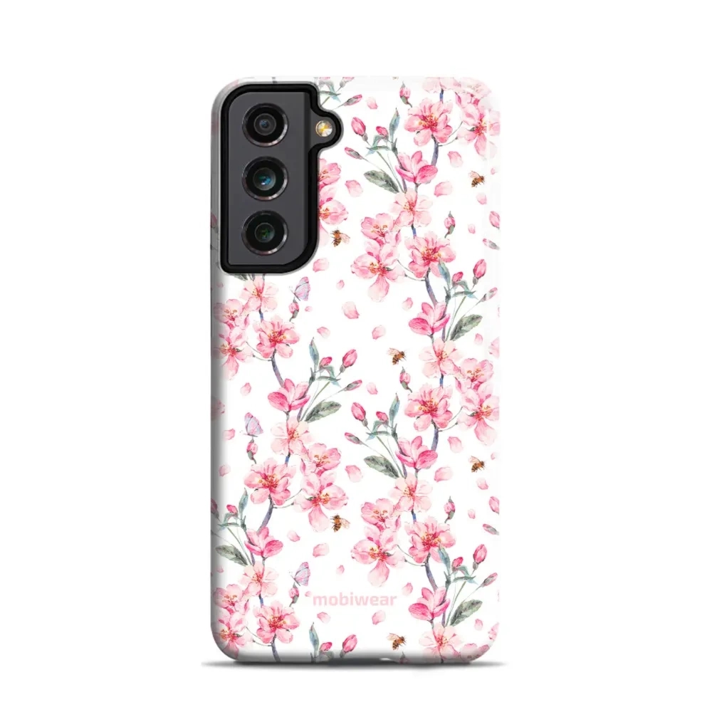 Etui ochronne do Galaxy S21 FE, Mobiwear Elite Pro, japoński bukiet