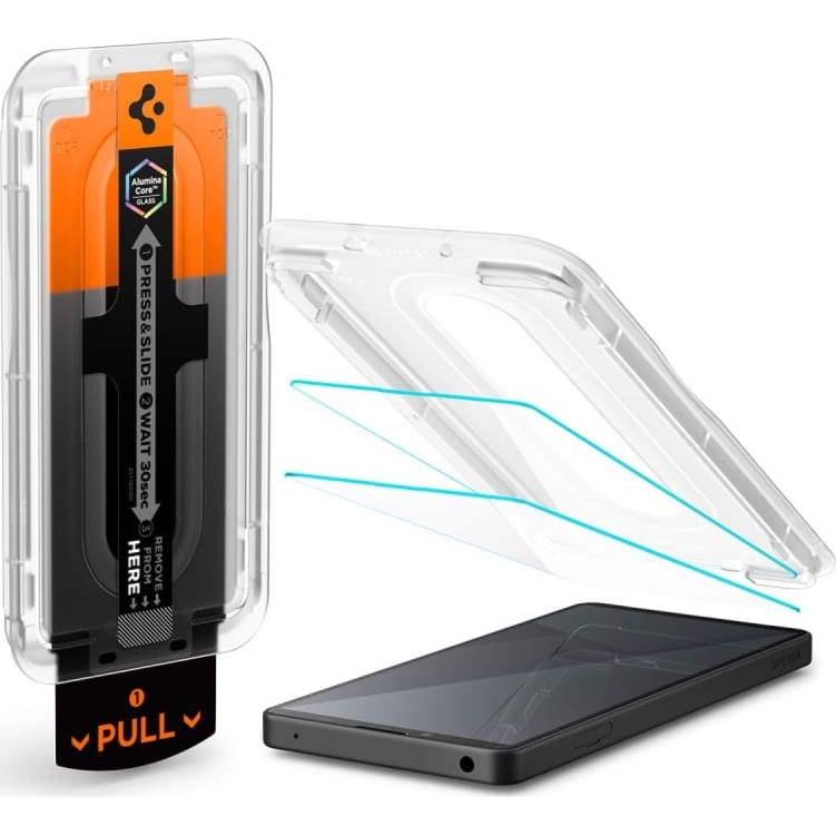 OUTLET: Szkło do etui + Aplikator Spigen Glas.tR EZ Fit Pro 2-Pack (AC) do Sony Xperia 10 VII