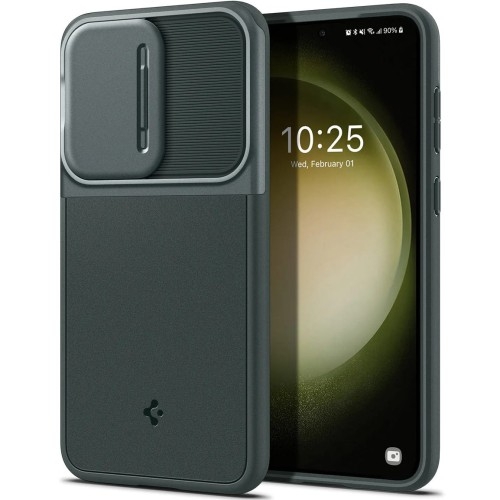 Image of Etui Spigen Optik Armor do Galaxy S23, zielone