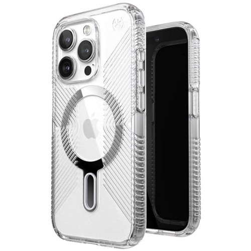 Image of Etui Speck Presidio Perfect-Clear Grip Clicklock MagSafe do iPhone 15 Pro, przezroczyste