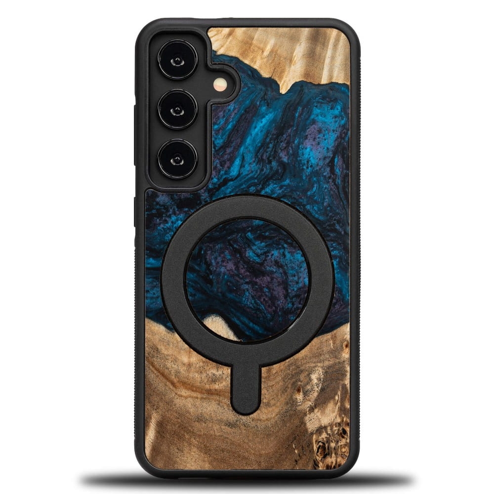 Image of Drewniane etui do Galaxy S25, Bewood Unique Planets Neptun do MagSafe
