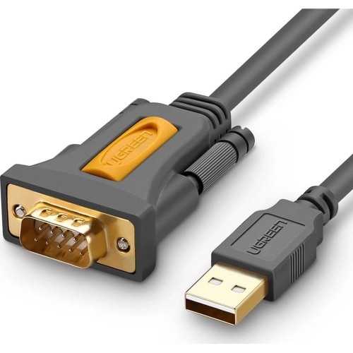 Image of OUTLET: Adapter / kabel Ugreen CR104 USB-A do DB9 RS-232, 1,5 m, szary