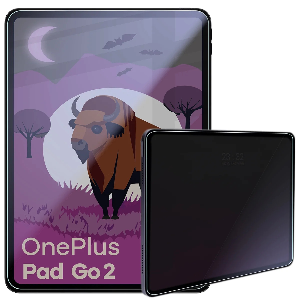 Prywatyzujące szkło hybrydowe Bizon Tab Hybrid Shadow do OnePlus Pad Go 2, matowe