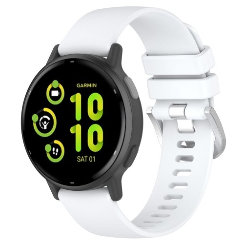 Image of Pasek Bizon Strap Watch Silicone Pro do Garmin Vivoactive 5, biały