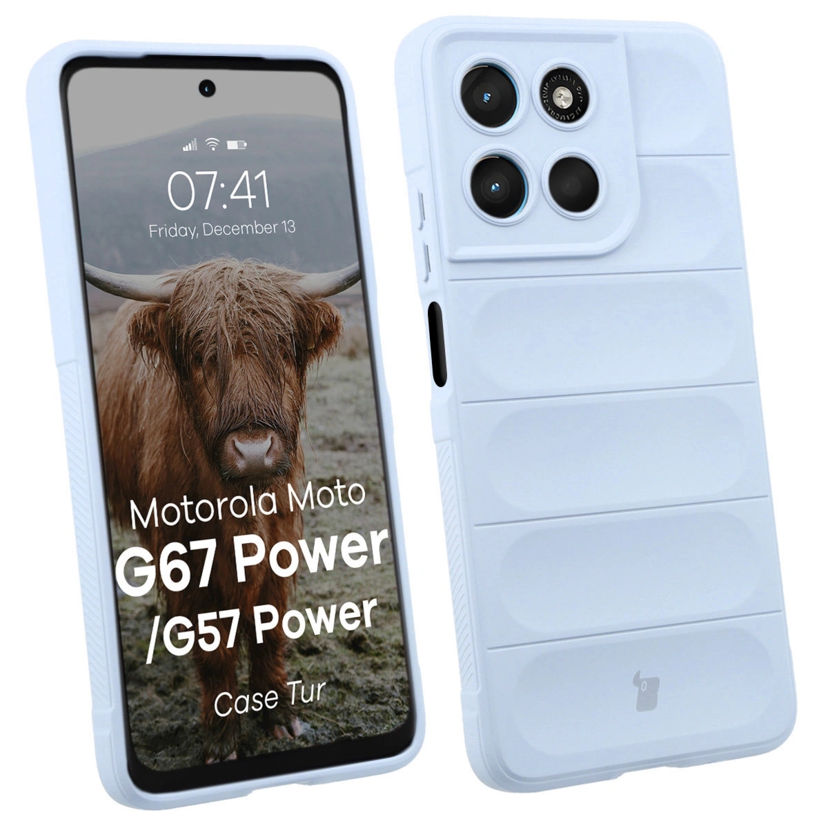 Pancerne etui Bizon Case Tur do Motorola Moto G57 Power / G67 Power, jasnoniebieskie