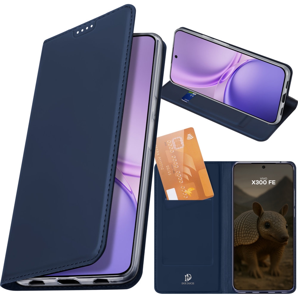 Etui z klapką Dux Ducis Skin Pro do Vivo X300 FE, granatowe