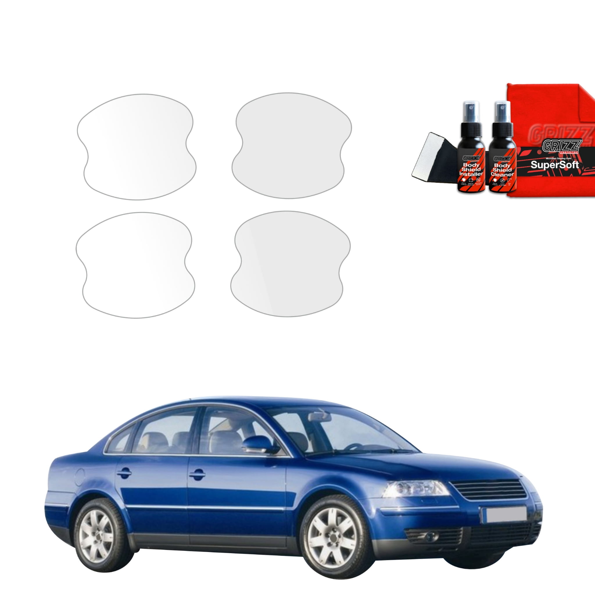 4w1 Folia ochronna pod klamki Grizz Protector do Volkswagen Passat B5 Sedan Facelifting (2000-2005)