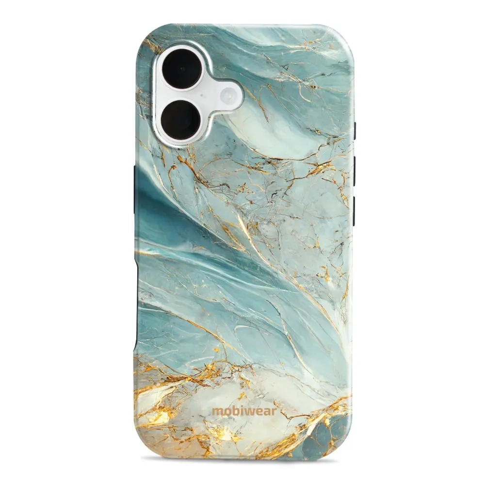 Etui ochronne do iPhone 16, Mobiwear Elite Pro, żyła lazuru