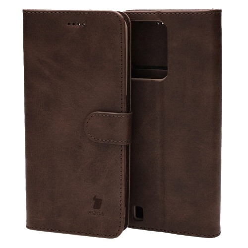 Image of Etui Bizon Case Wallet do Realme C31, ciemnobrązowe