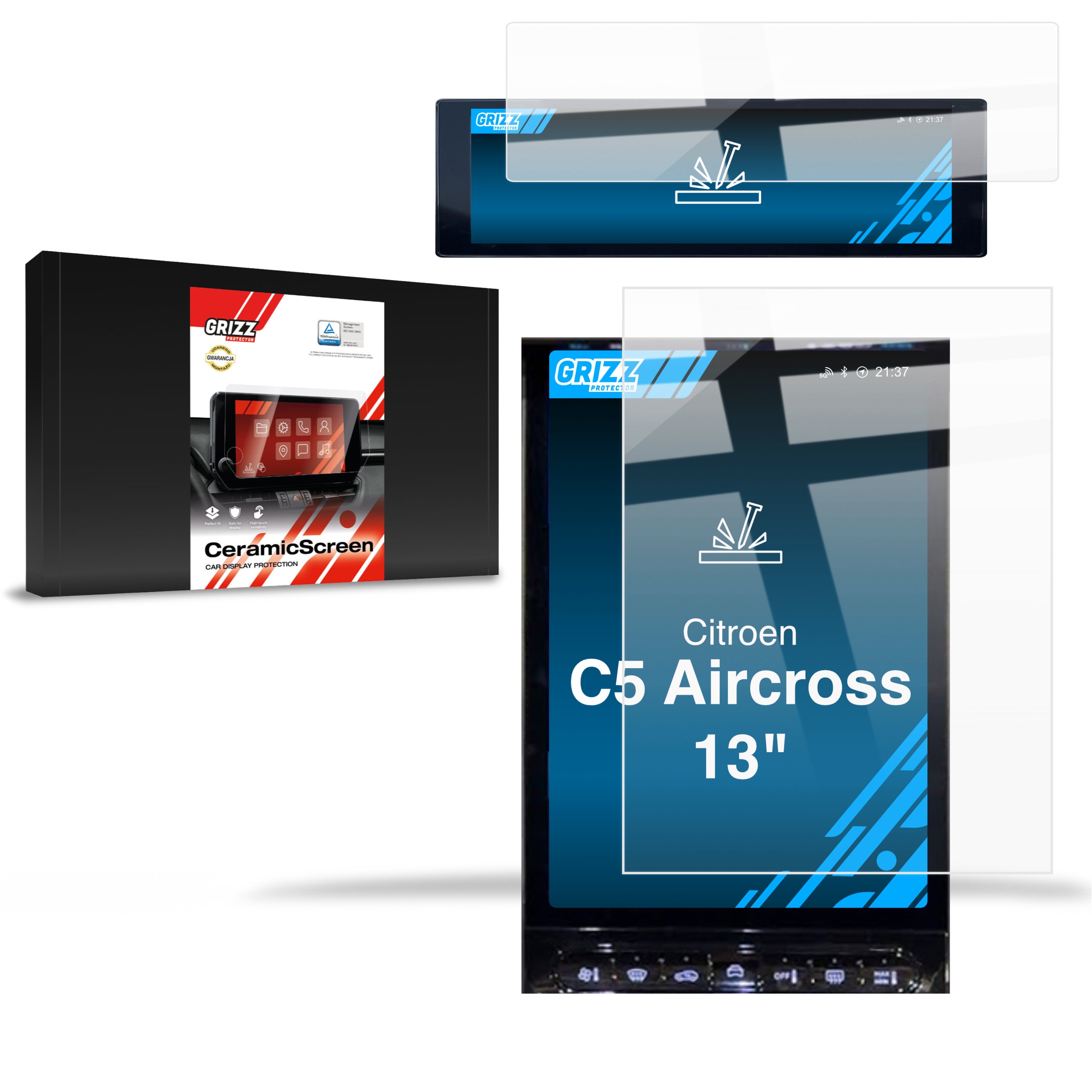 2w1 Folia ceramiczna Grizz Protector do Citroen C5 Aircross 13″ (2026)