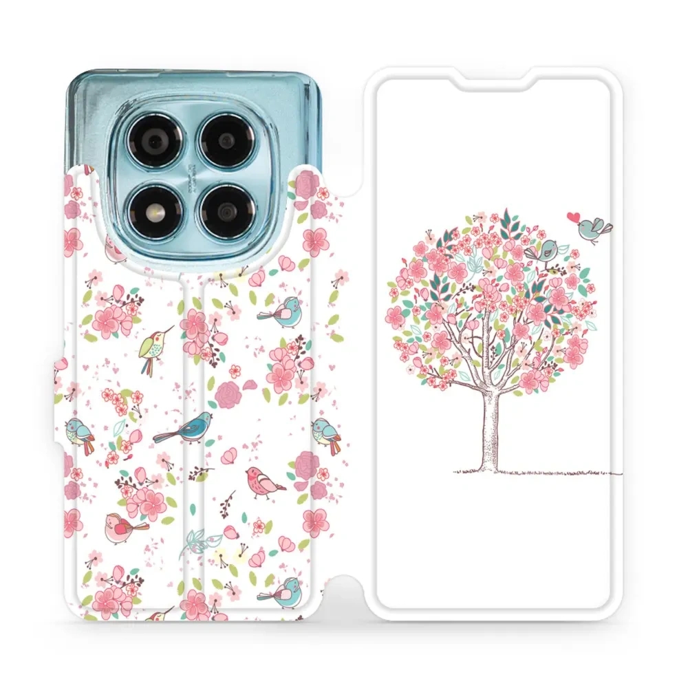 Etui z klapką do Xiaomi Redmi Note 14 Pro 4G, Mobiwear Book, różowy gaj