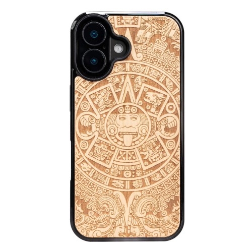 Image of Drewniane etui do iPhone 16, Bewood Kalendarz Aztecki Aniegre