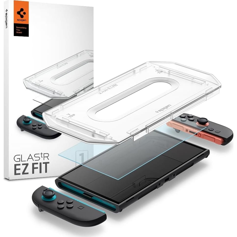 Image of Szkło + Aplikator Spigen Glas.tR EZ Fit 2-Pack do Nintendo Switch 2
