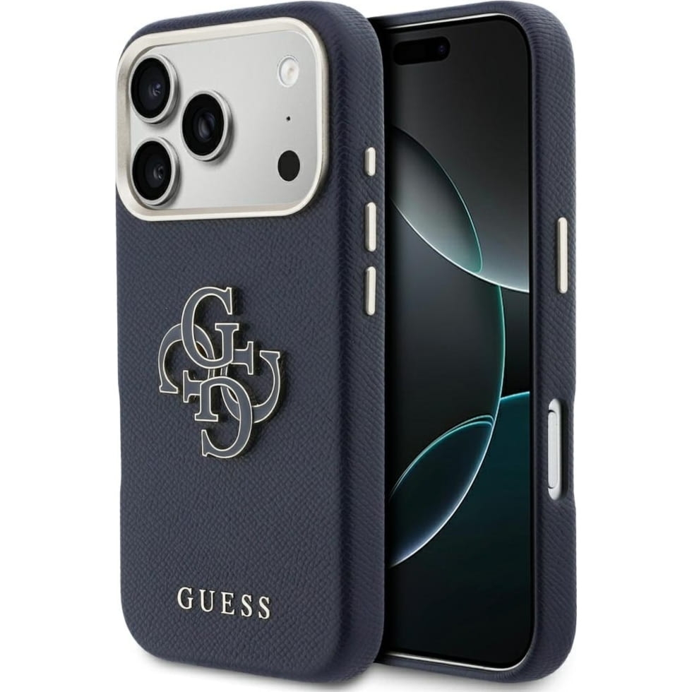 Etui Guess Hardcase FW Resin Logo do iPhone 17 Pro Max, granatowe