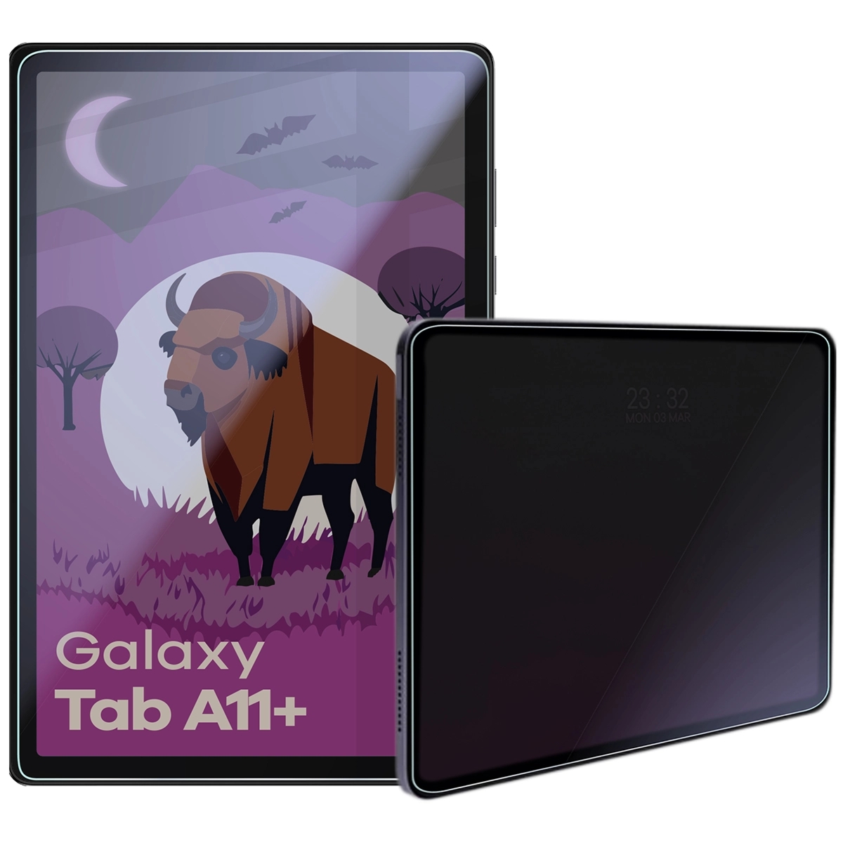 Prywatyzujące szkło hybrydowe Bizon Tab Hybrid Shadow do Samsung Galaxy Tab A11 Plus, matowe