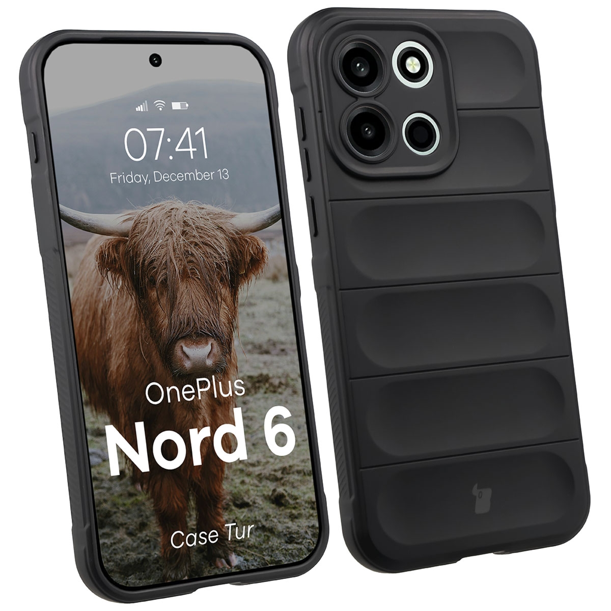 Pancerne etui Bizon Case Tur do OnePlus Nord 6, czarne