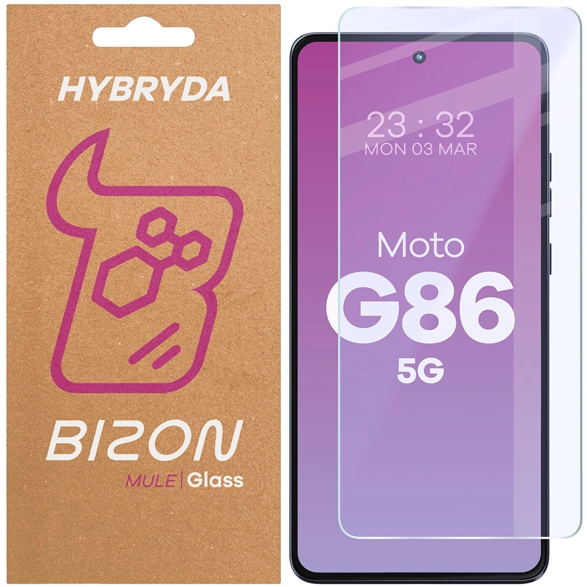 Elastyczne szkło hybrydowe Bizon Hybrid Mule do Motorola Moto G86 5G