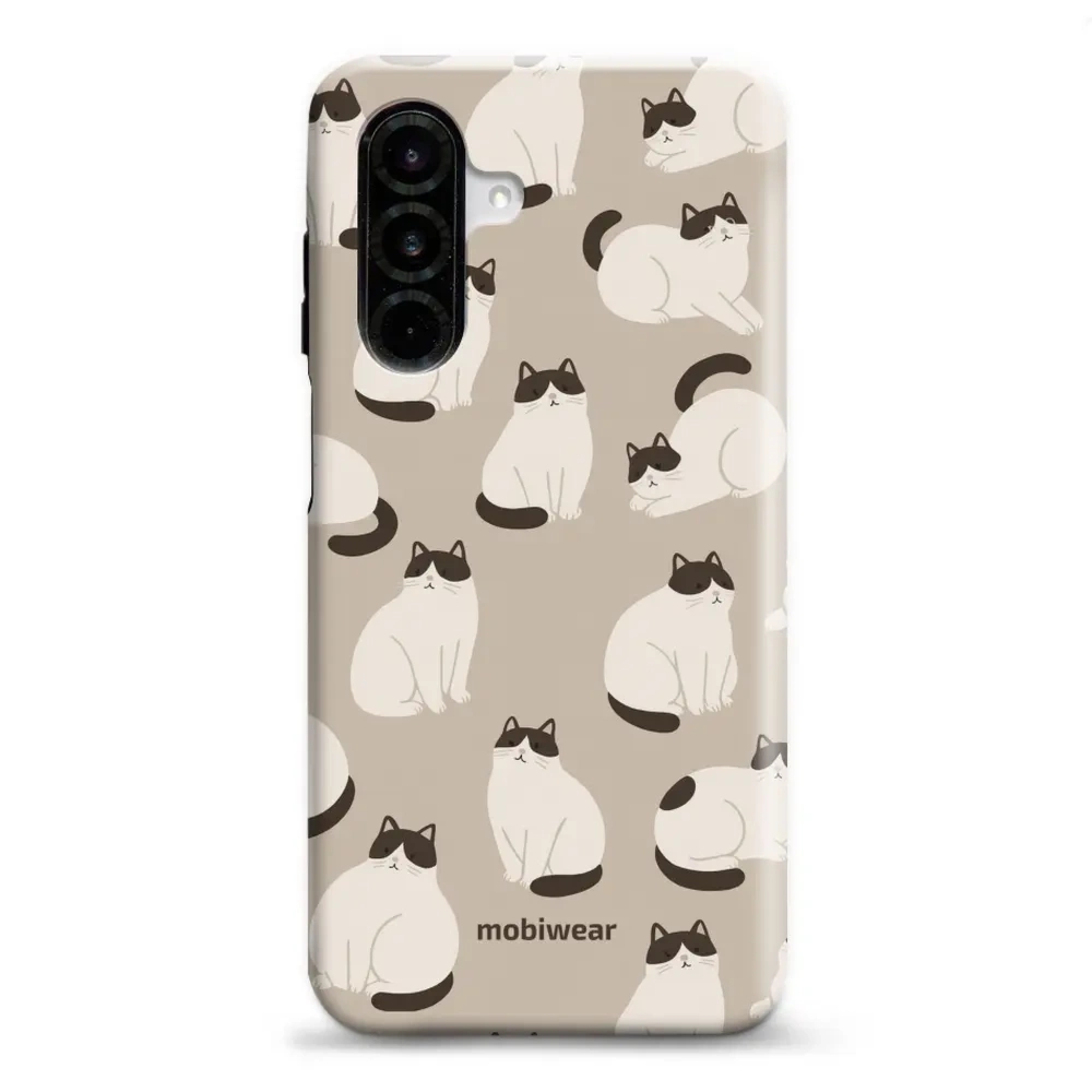 Etui ochronne do Galaxy A26 5G, Mobiwear Elite Pro, kawa miau