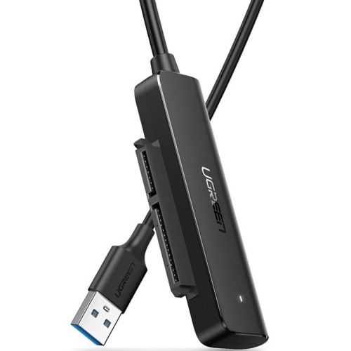 Image of Adapter / przejściówka Ugreen USB-A do dysku SATA 2.5'', SSD, HDD, 5 Gbps, 0,5 m, czarny
