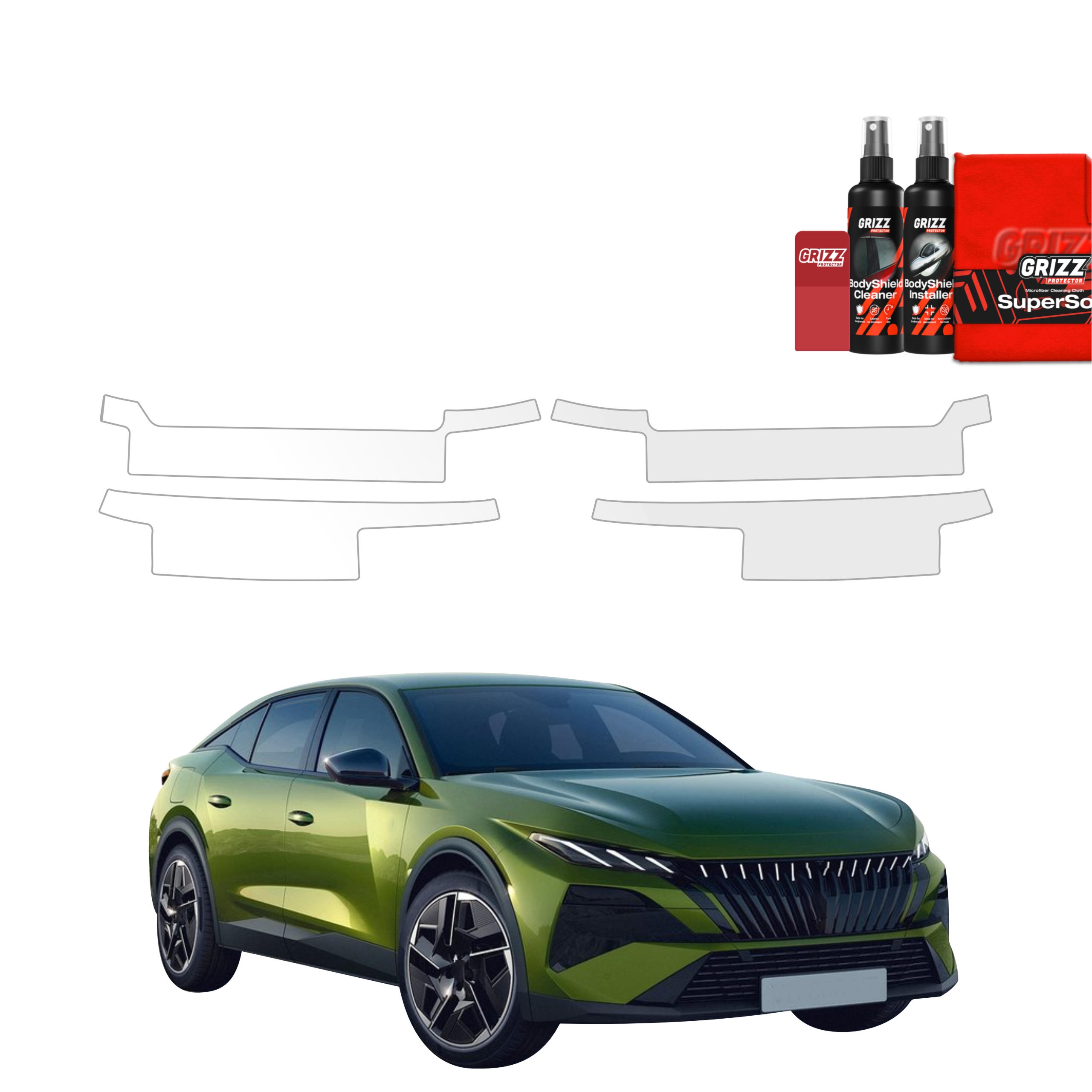 4w1 Bezbarwna folia ochronna Grizz Protector na progi Peugeot 408 GT (2026)