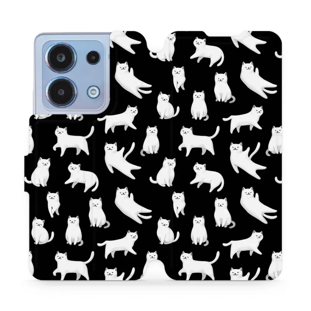 Etui z klapką do Xiaomi Redmi Note 13 4G, Mobiwear Book, kotki luna