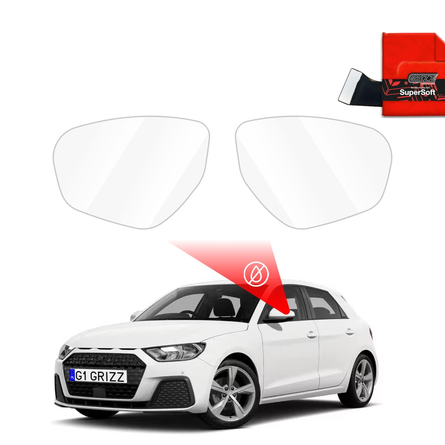 Folia przeciwdeszczowa Grizz Protector na lusterka do Audi A1 FY (2023-2025)