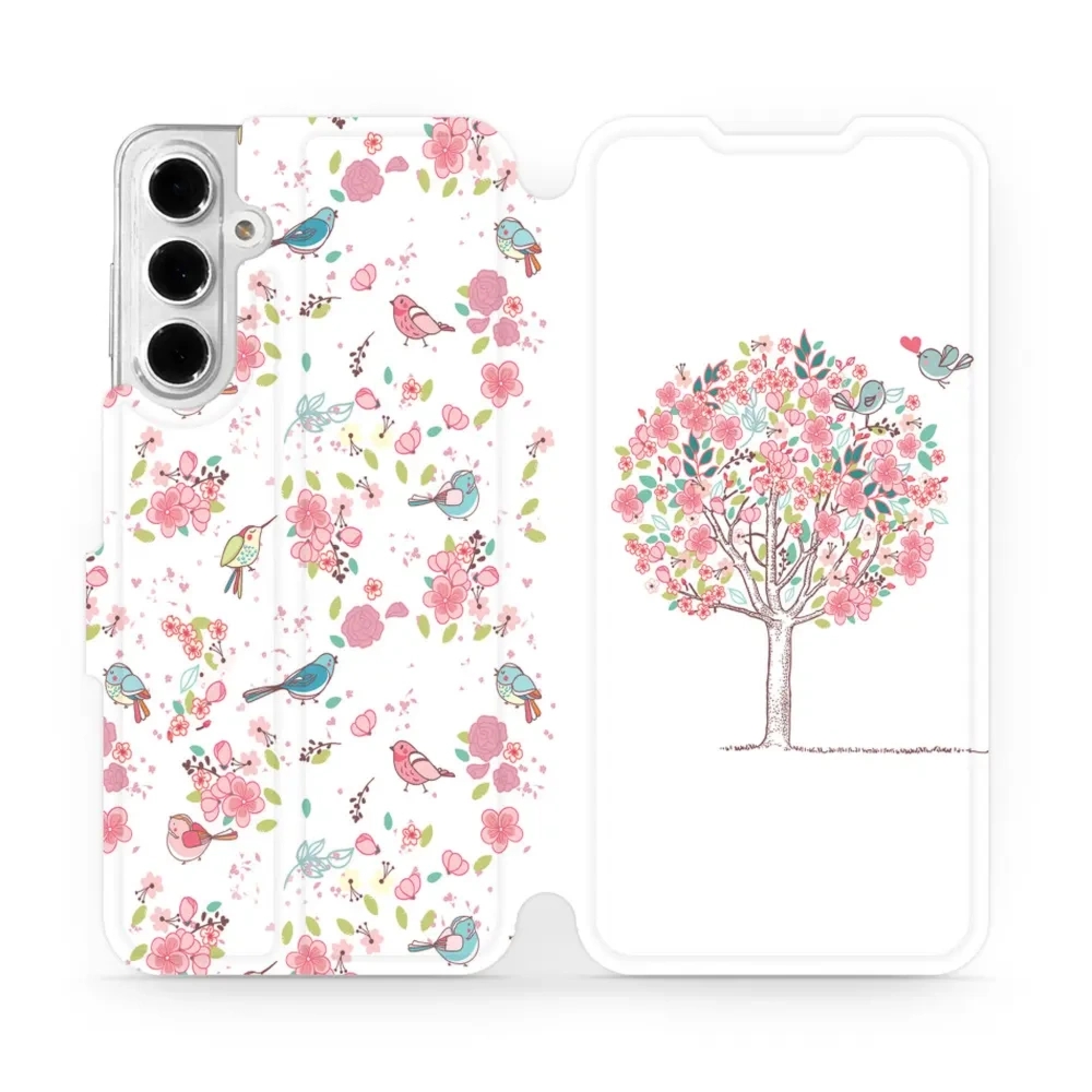 Etui z klapką do Galaxy A16 5G, Mobiwear Book, różowy gaj
