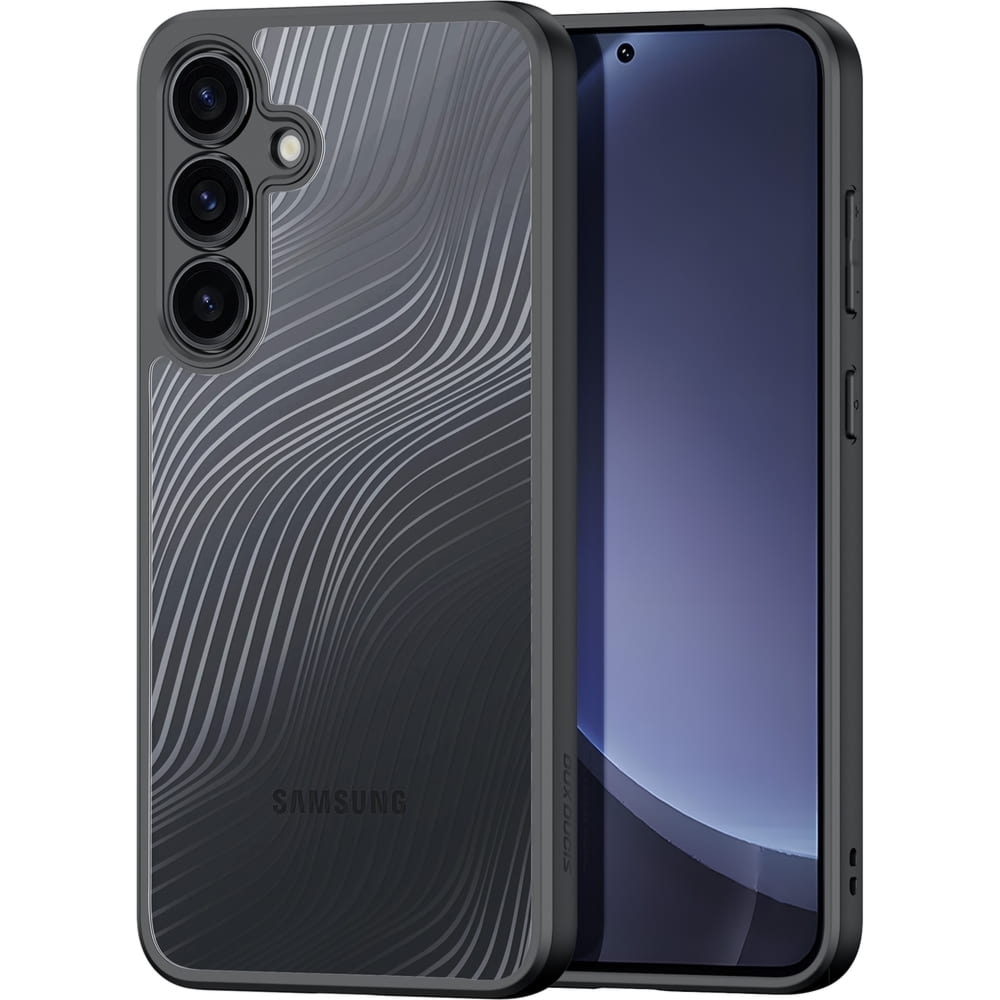 Etui Dux Ducis AIMO do Galaxy S25 Plus, przezroczyste z czarną ramką