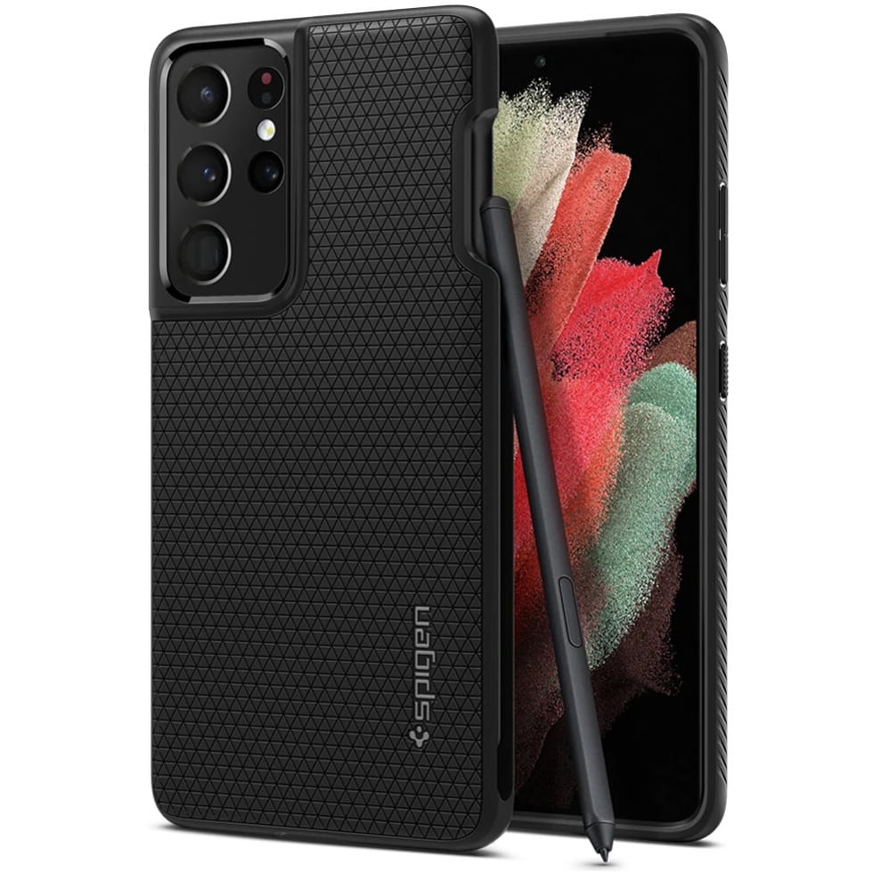 Image of Etui Spigen Liquid Air Pen Galaxy S21 Ultra 5G, czarne
